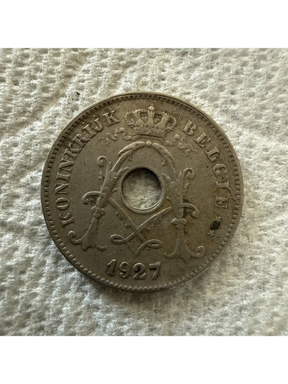 1927 Belgium 10 Centimes Dutch text Albert I